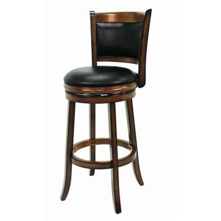 RAM GAME ROOM 30 In. Seat Height Backed Barstool With Swivel - Chestnut BBSTL- CN